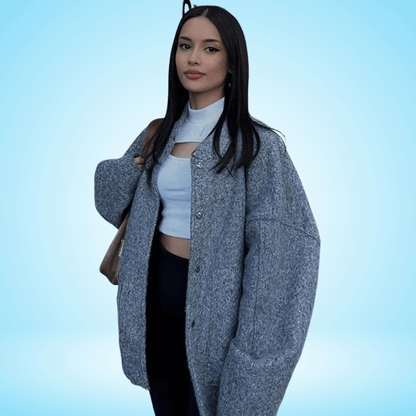 Louis | Oversize stilvolle strickjacke mit knöpfen