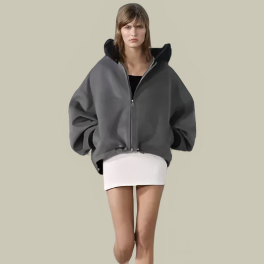 Vivienne | Oversized winterjacke mit kapuze und modernem design