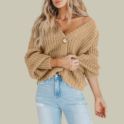 Kaylani | Damen-Strickpullover mit offenem Frontdesign