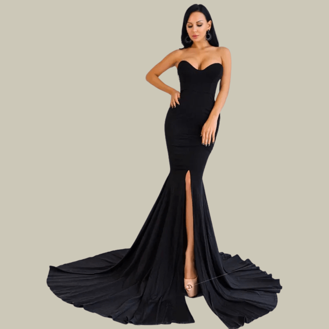 Pehtra | Sexy asymmetrisches Maxi-Kleid mit Wickeldesign