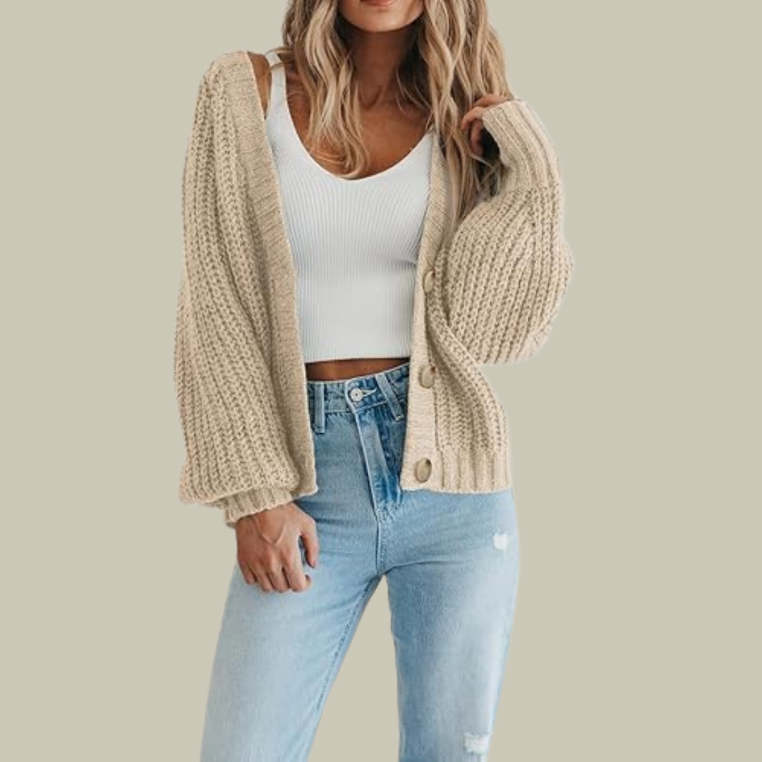 Kaylani | Damen-Strickpullover mit offenem Frontdesign