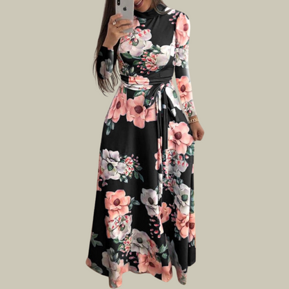 Marysol | Modernes Kurzarmkleid mit Blumenmuster für den Frühling