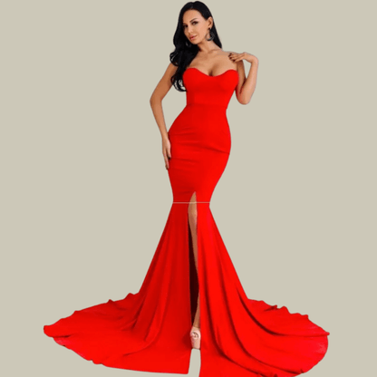 Pehtra | Sexy asymmetrisches Maxi-Kleid mit Wickeldesign