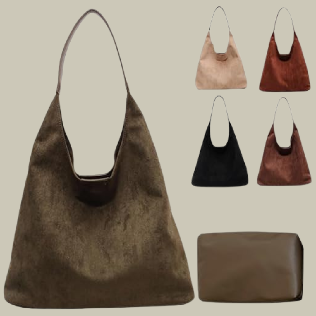 Eenez | Modische Wildledertasche, Tote-Bag aus Leder