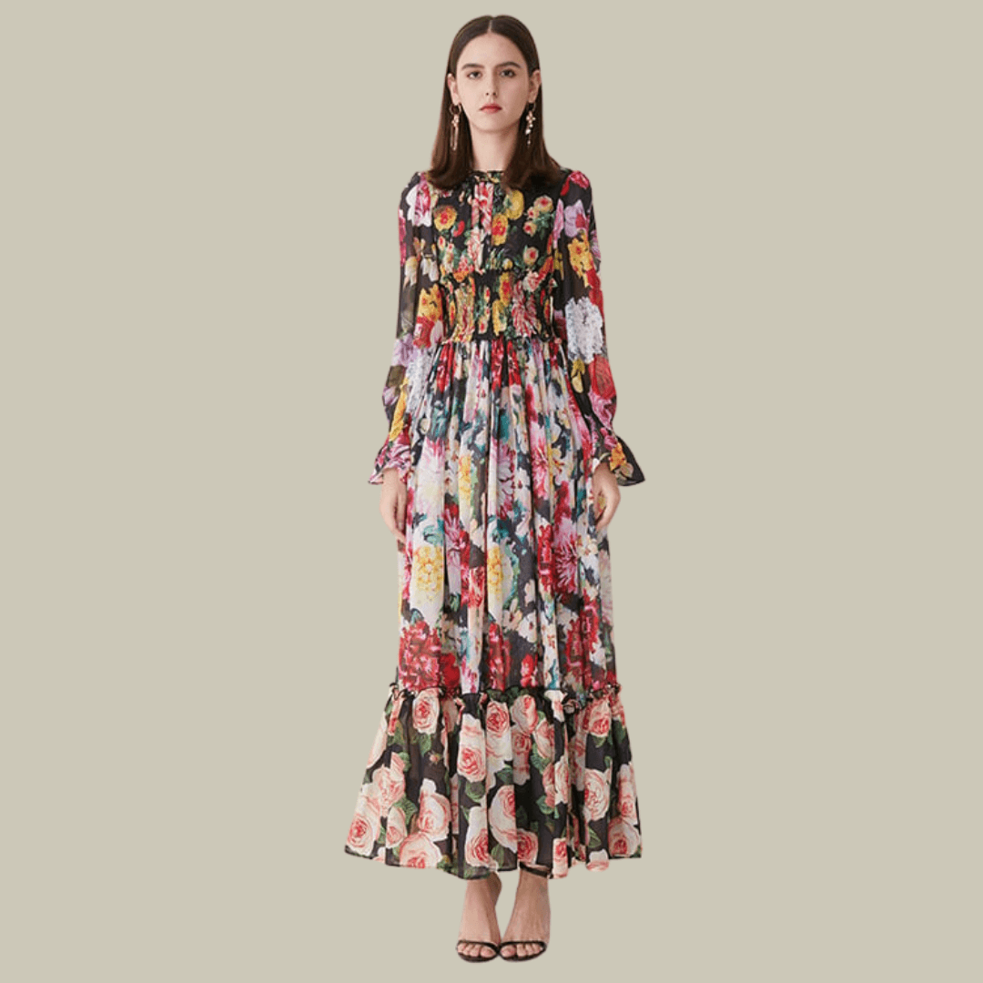 Mavyss | Maxi-Kleid mit Blumenmuster: Perfekt für den Frühling