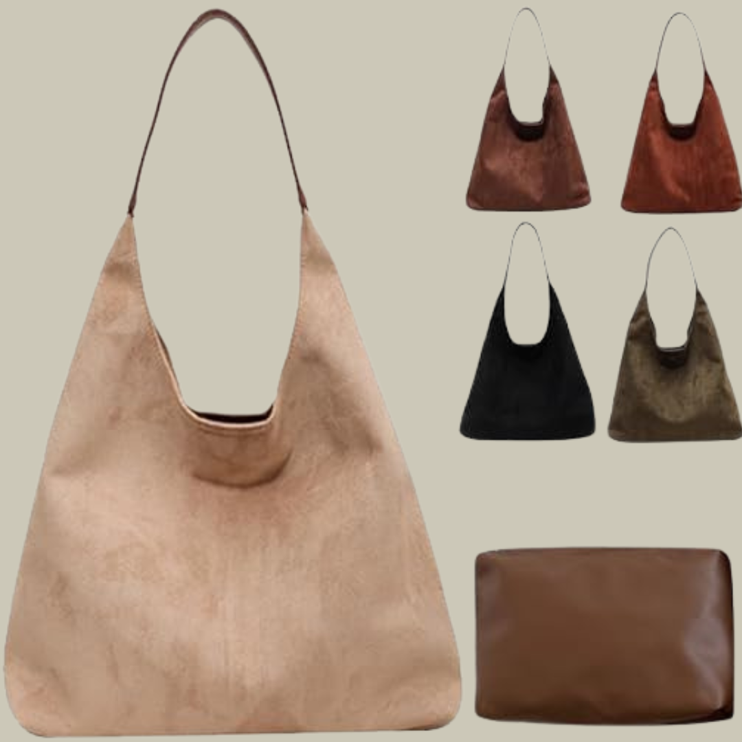 Eenez | Modische Wildledertasche, Tote-Bag aus Leder