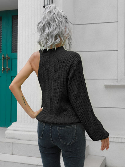 Cassy | Moderner asymmetrischer Strickpullover für Damen